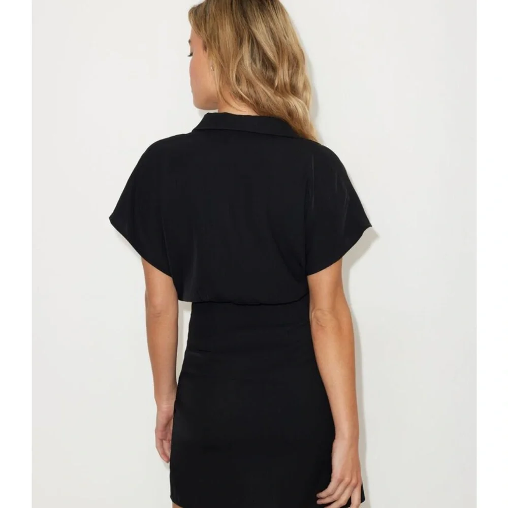Dynamite Genvieve Mini Button Up Dress - Picture 4 of 6